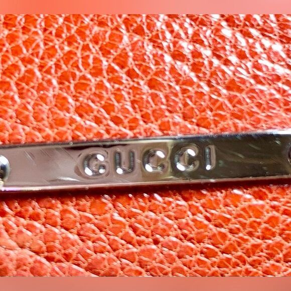 056-Gucci 113015 Vintage Iconic Early 2000’s Red Pebbled Leather Small Tote Bag - Picture 13 of 13